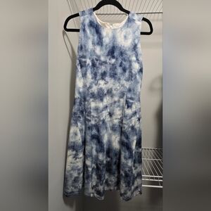 Lysse Navy Tie-Dye Midi Dress